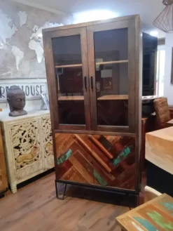 Vetrinetta vetrina rennes stile vintage in legno a prezzo Outlet^Outlet Etnico Sale