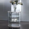 Artigianale Vetrinetta Vetrina rotonda mod. olga in cristallo curvato in promo-sconto del 45% in stile design in offerta- Vetrinette