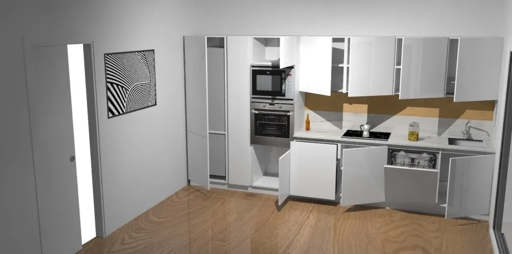 Spagnol cucine Viva : cucina bianca design lineare a 9400€!- Cucine Lineari|Cucine Design